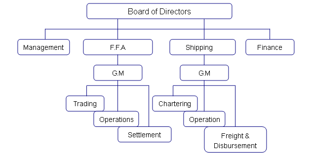 Shipping Company Organizational Chart